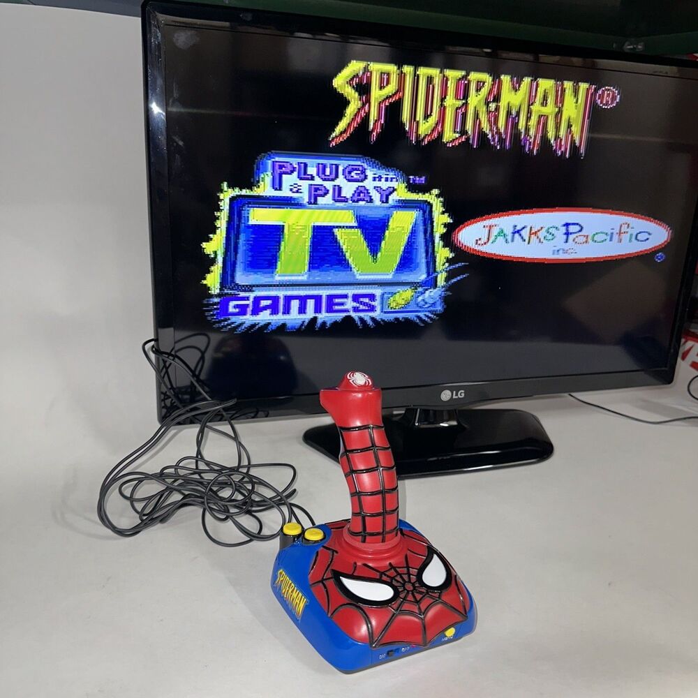 Spider-Man TV Game 2004 Controller Jakks Pacific Marvel TV Plug N Play Works